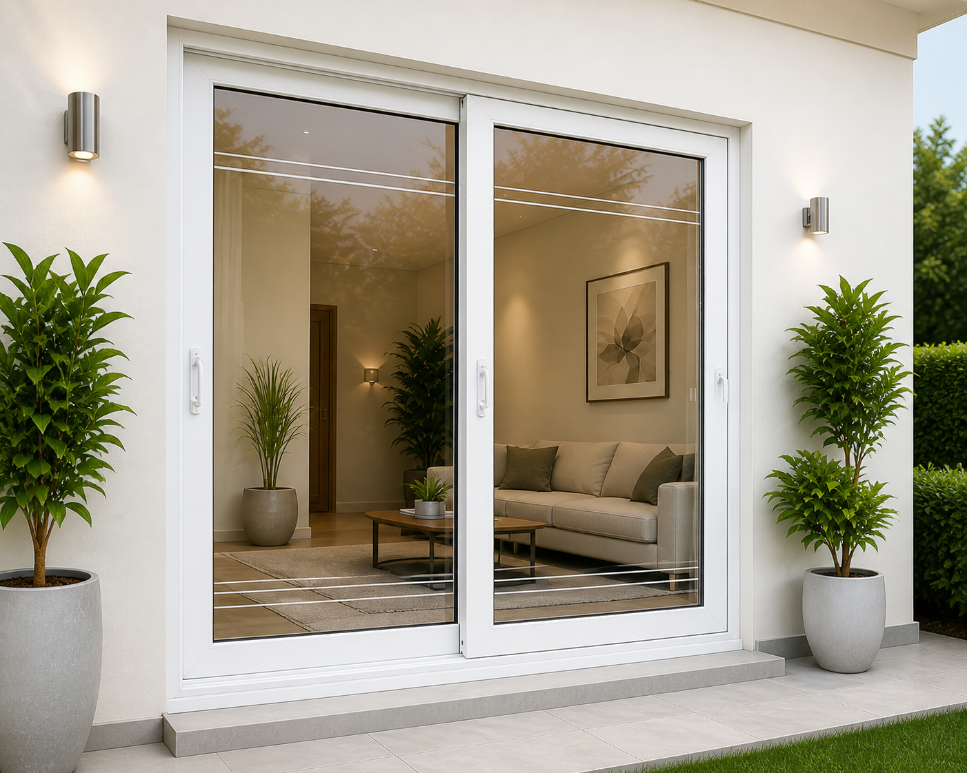 Premium uPVC sliding doors in Coimbatore for balconies and patios – wide glass panels for natural light with smooth 2-track and 3-track configurations